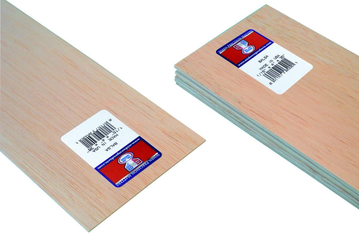 6602 Midwest Products Balsa Wood 1/16" x 6" x 36"