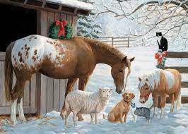 Cobble Hill Barnyard Greeting Tray Puzzle 35 pc