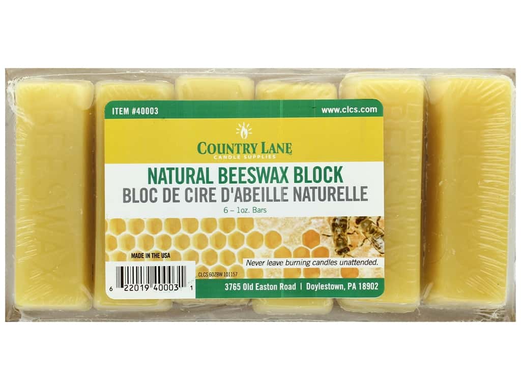 Country Lane Beeswax Bars 6-1oz Yellow