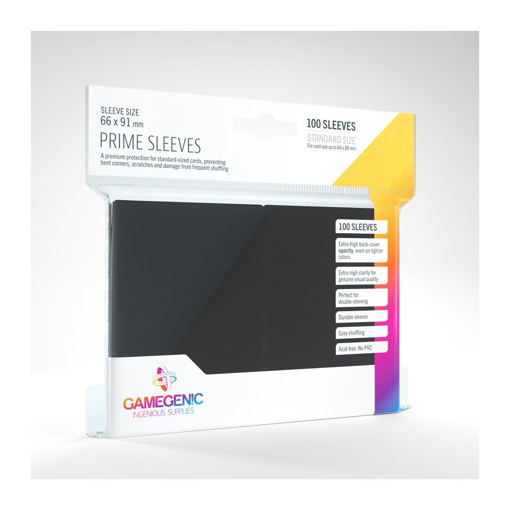 Black 100ct Prime Sleeves GG Standard Size