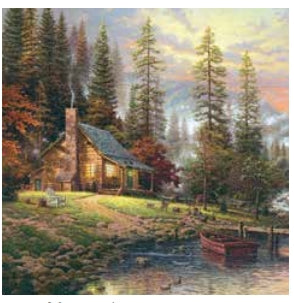 Craft Buddy Paint by Numbers Thomas Kinkade A Peaceful Retreat Canvas Kit
