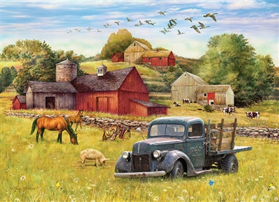 Cobble Hill Blue truck Farm Tray Puzzle 35 pc