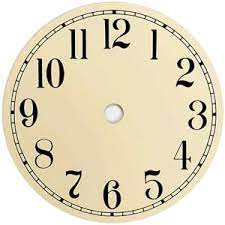 Metal Clock Dial - Ivory - 6"