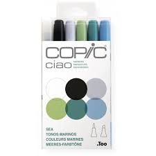 Copic Set of 6 Copic Marker - Sea