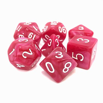 DRAGON'S DICE - 7CT Coral Grief - 16MM DICE SET