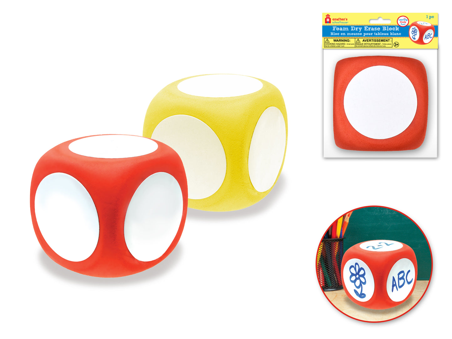 Crafter's Schoolhouse: Foam Dry Erase Block (Dice)