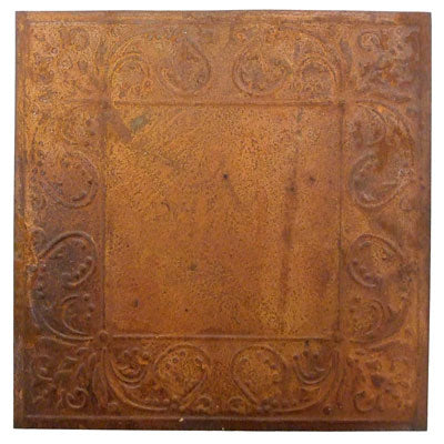 Vintage Rusty Tin Tile - 8"