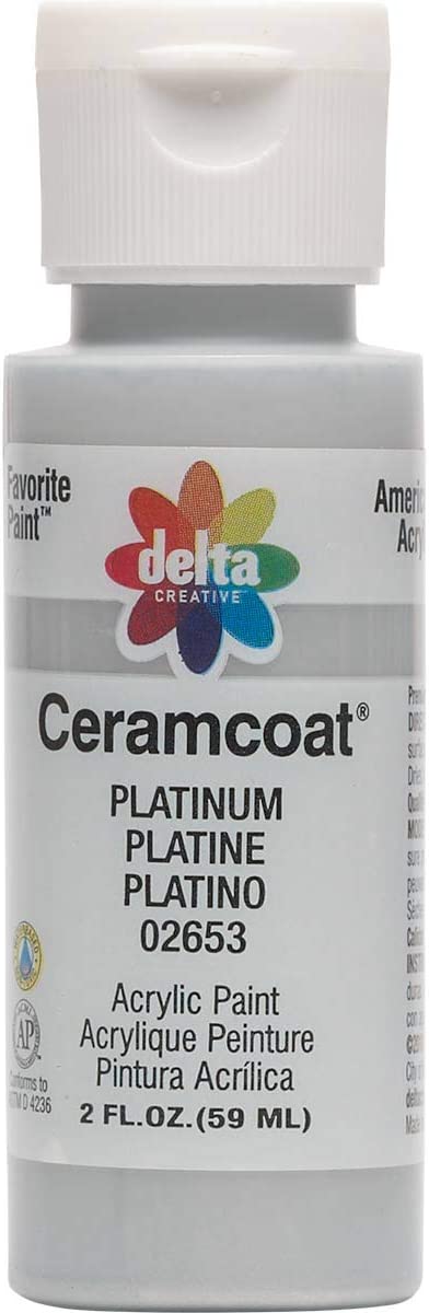 Delta Ceramcoat Acrylic Paint 2 oz. #2653 Platinum