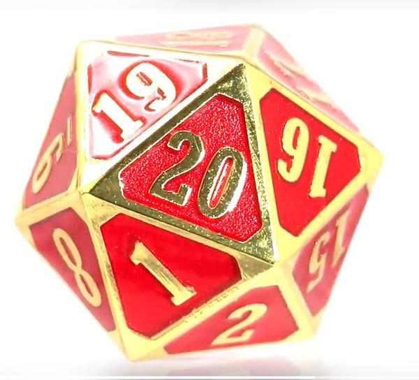 Gold W/ Ruby d20 Spin Down