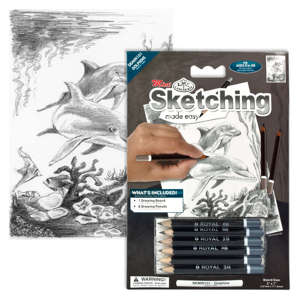 Royal & Langnickle DOLPHINS MINI SKETCHING MADE EASY