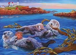 Cobble Hill 350pc Family Puzzle -Sea Otter Family