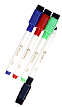 AP ENHANCE FINE POINT DRY ERASE MARKERS ASST 4PK