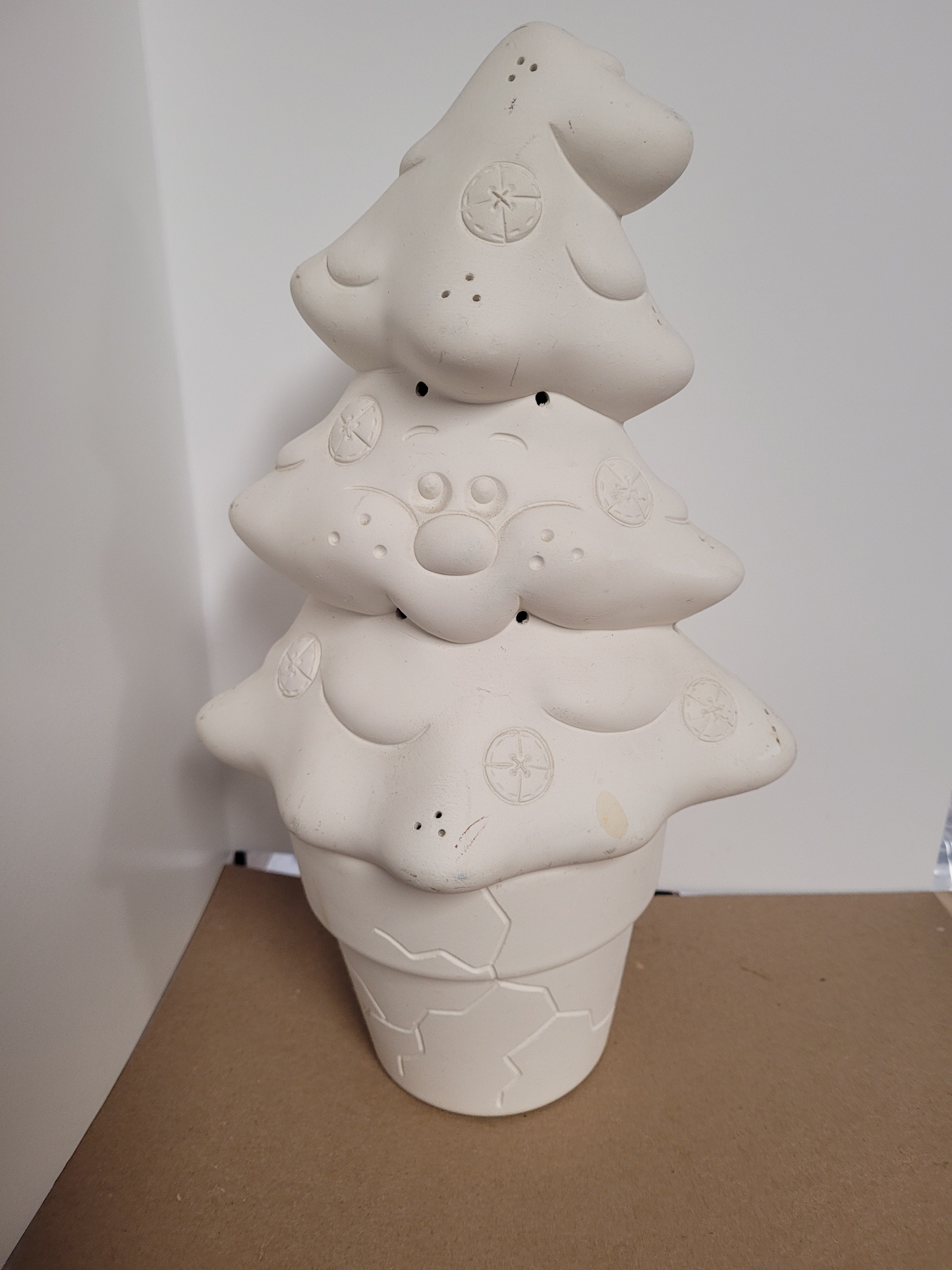 Ceramic CHRISTMAS TREE WITH FACE