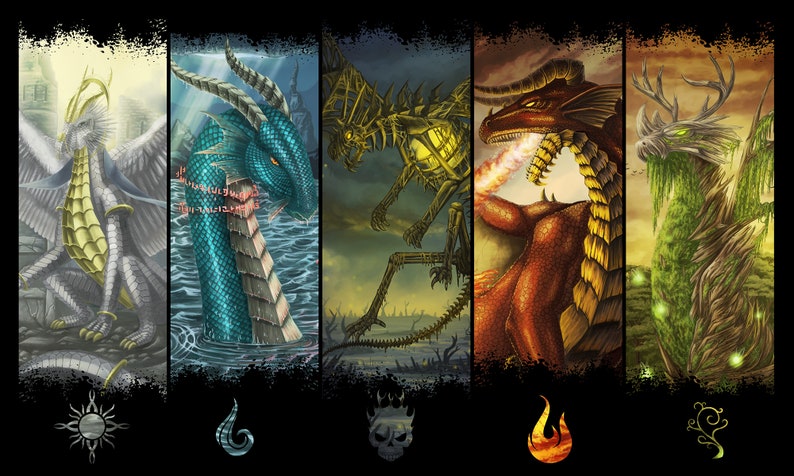 Playmat: Elemental Dragons