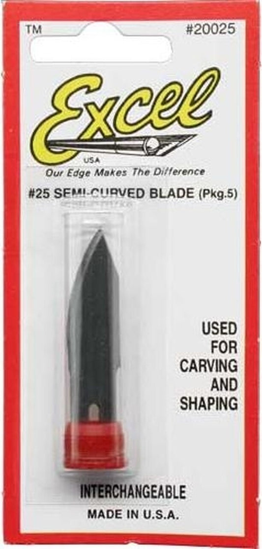 #25 Semi-Contoured Blade 5 Pieces by Excel 20025