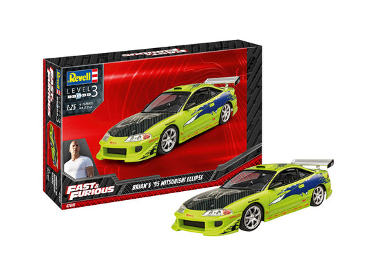 1:25 REVELL 67691 FAST & FURIOUS BRIAN'S 1995 MITSUBISHI ECLIPSE - MODEL SET