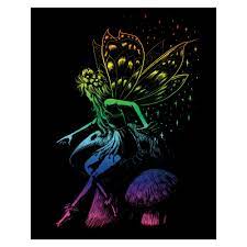 Fairy Princess Mini Rainbow Foil Engraving Art Kit, 5 x 7