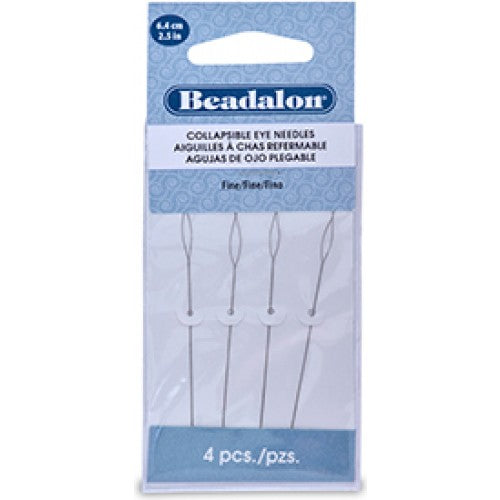 BEADING NEEDLE, FINE 2.5″ BIG EYE PACK OF 4