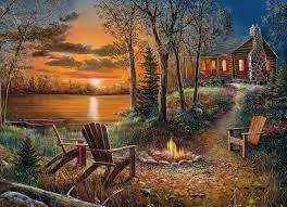 Jack Pine Fireside 1000pc puzzle