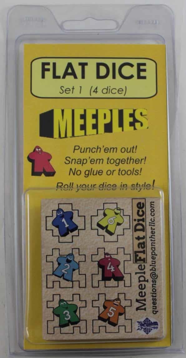 Flat Dice # 1 - Meeples (4)