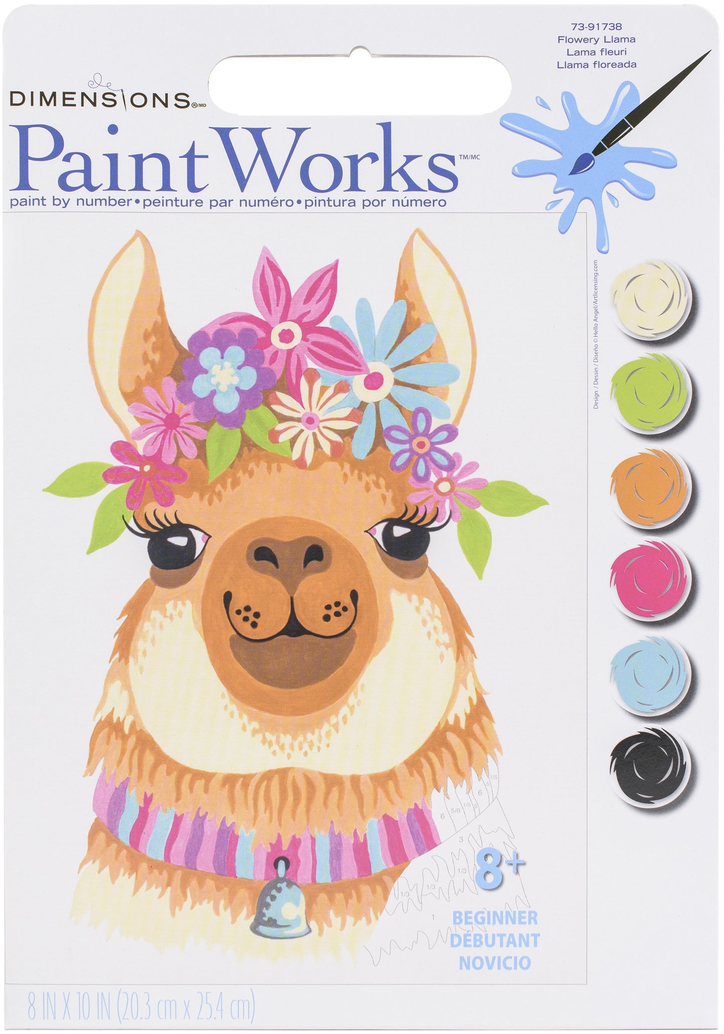 Paint by Number Junior: Flowery Llama 8 x 10 In