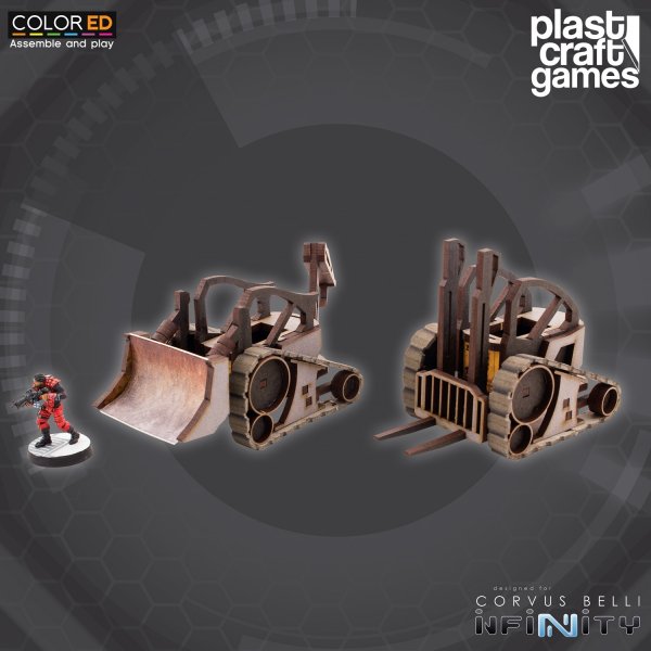 Plast Craft Games - Forklift and Bulldozer