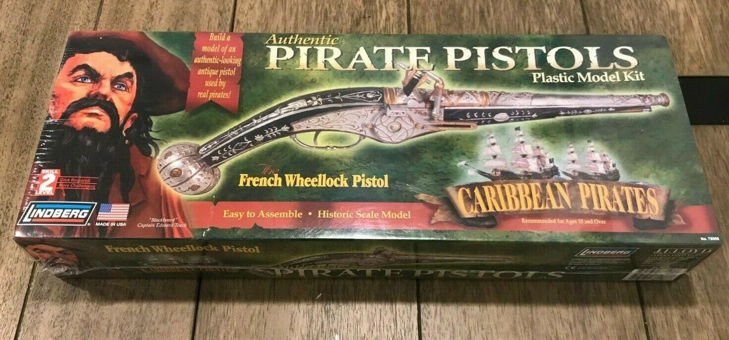 French Wheellock Pistols -- Pirate Plastic Model Kit -- #78008