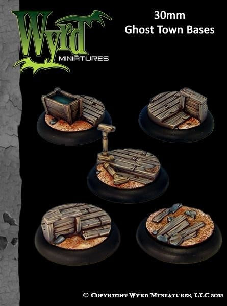 WYRD: MALIFAUX: Ghost Town Bases x5