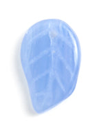 GLASS BEAD LEAF LIGHT BLUE