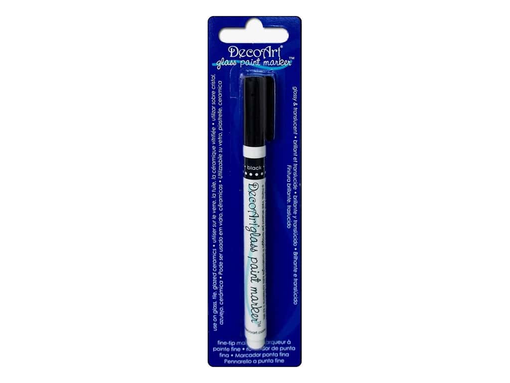 DecoArt Glass Paint Marker Black