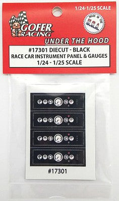 Gofer Racing: RC Instrument Panel & Gauges Black 17301