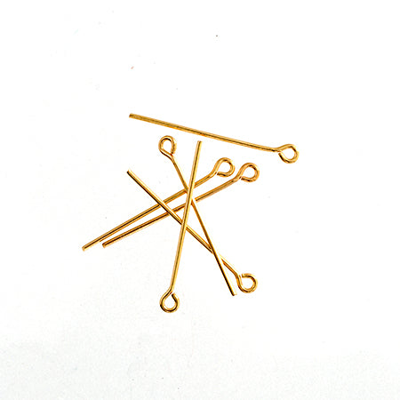 Eye Pins 1in (20pcs) Gold LF/NF