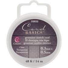 Cord Basics Gossamer Stretch Cord .5mmX48'-Clear
