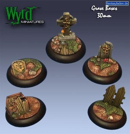 WYRD: MALIFAUX: Graveyard Bases x5