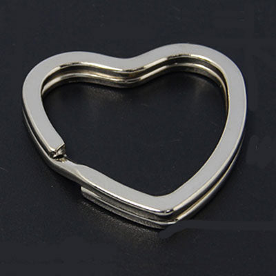 Heart Split Key Ring - Silver - 31mm - 10pc