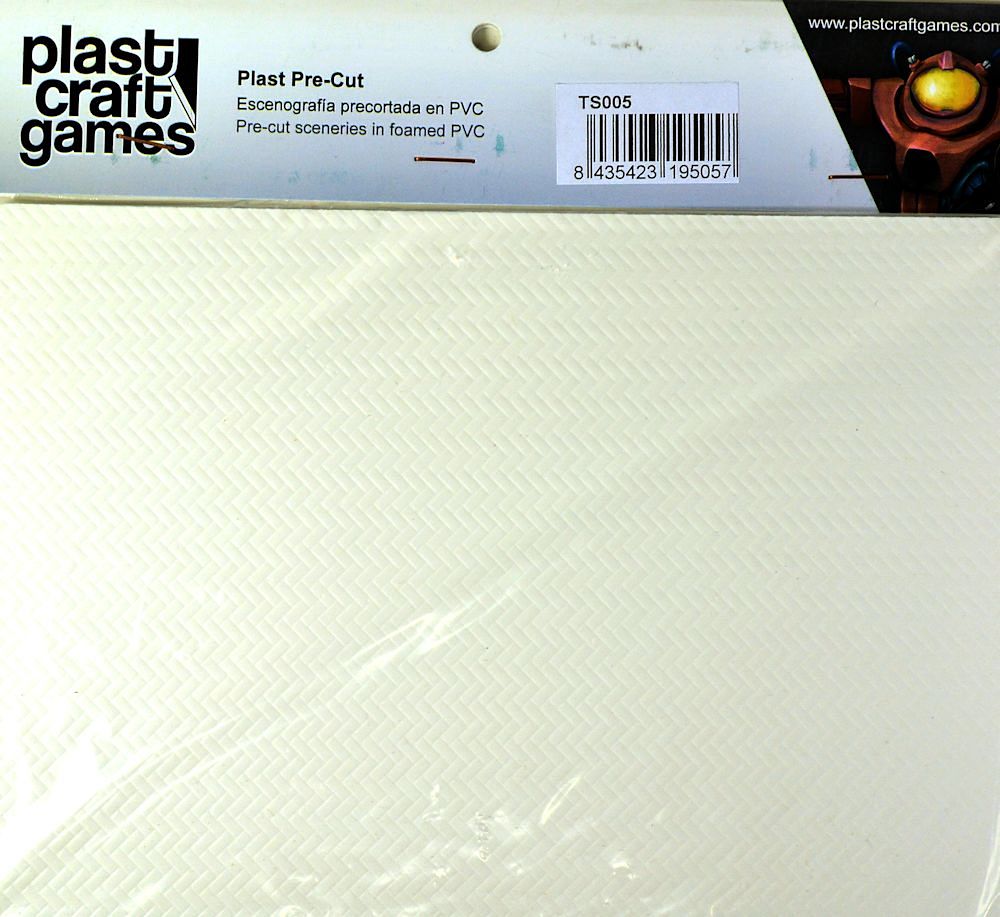 Plast Craft Games: Textured Plastic Sheets - Herringbone Pavers 28mm to 35mm Scale