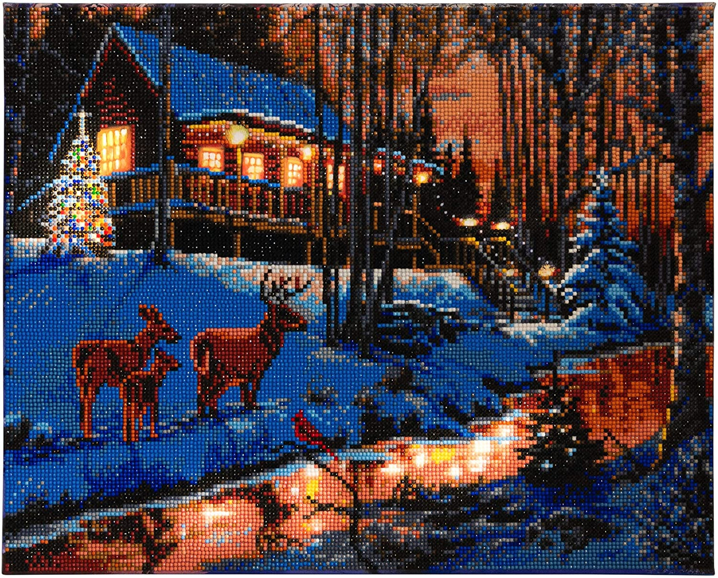 Craft Buddy "Highland Cabin" Framed LED Crystal Art Kit - 40 x 50 - CLEARANCE