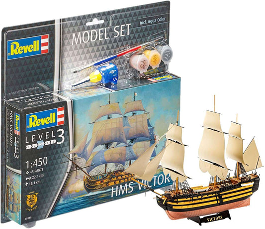 1:450 REVELL 65819 HMS VICTORY SHIP - MODEL SET