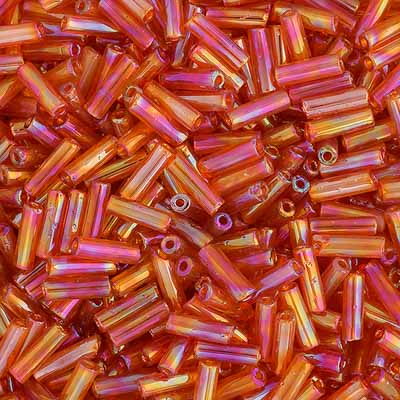 Iris Red #3 Bugle Beads