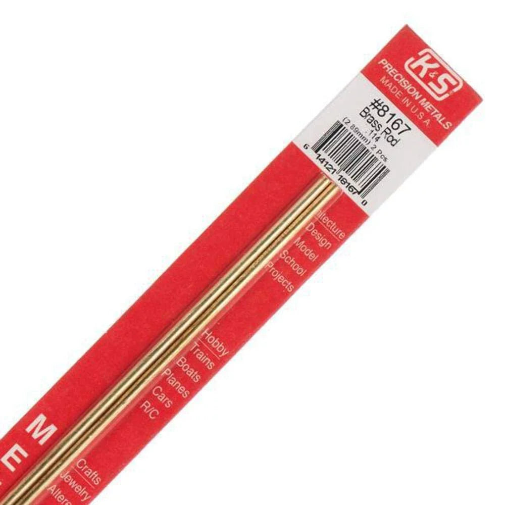 .114" Solid Brass Rod K&S Engineering 8167