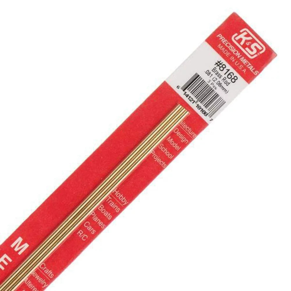 .081" Solid Brass Rod K&S Engineering 8168