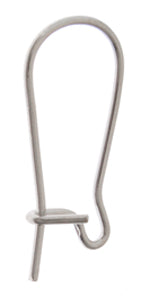 Kidney Earwire Silver 17x8mm