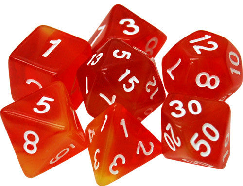 DRAGON'S DICE - 7CT Lava Shock - 16MM DICE SET