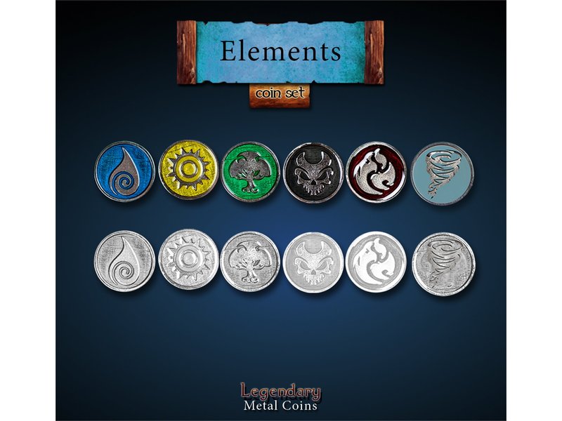 Legendary Metal Coins: Elements Coin Set