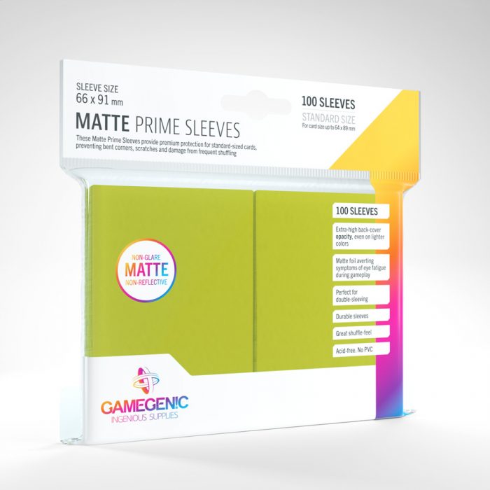 Lime 100ct Matte Prime Sleeves GG Standard Size