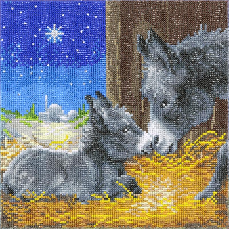 Craft Buddy Crystal Art Kit Little Donkey 30 x 30 cm Pre-Framed 5D Art Kit