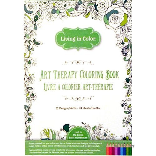Living In Color Art Therapy Coloring Book-Lost in the Forest