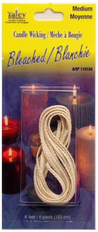 Candle Crafting Medium Flat Braid Candle Wick, 6-Feet