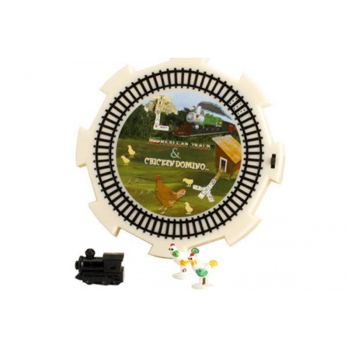 DOMINOES - 2 in-1 HUB- MEXICAN TRAIN & CHICKEN ( + 8 MT Markers/2 Ckn Markers )