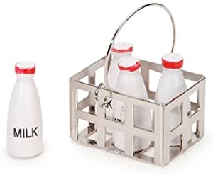 Timeless Miniature Milk Crate with Milk Bottles